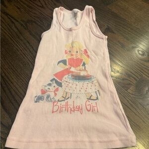 American Apparel Pink Birthday Girl Tank Top